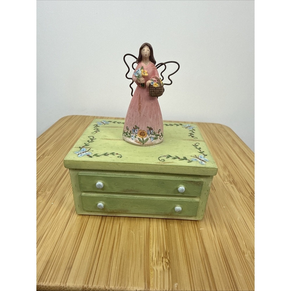 Russ Berrie Country Gatherings Trinket Box "You're An Angel"‎ Rustic 28490